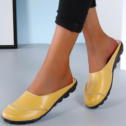 🔥Slippers Wear Leather Soft Soles And Comfortable Flat Shoes