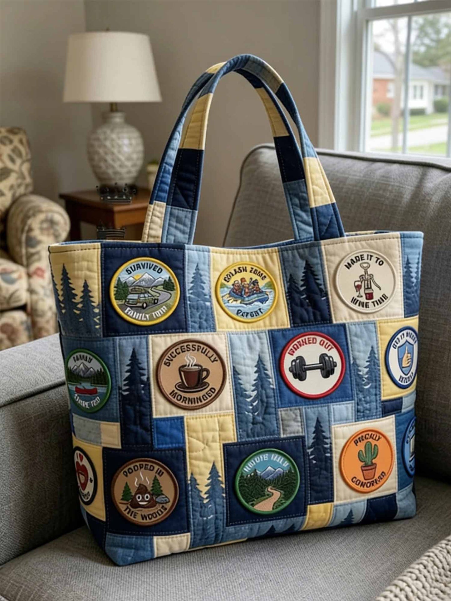 Honor Patches Quilted Tote Bag