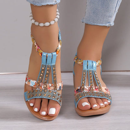 🔥Last Day Promotion 50% OFF - Women's New Summer Rhinestone Open Toe Orthopaedic Sandals