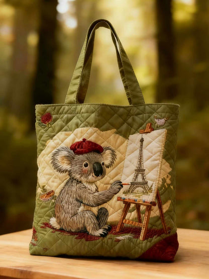 Koala Quilted Tote Bag