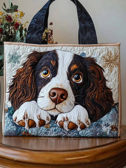 Spaniel Charm Quilted Tote Bag