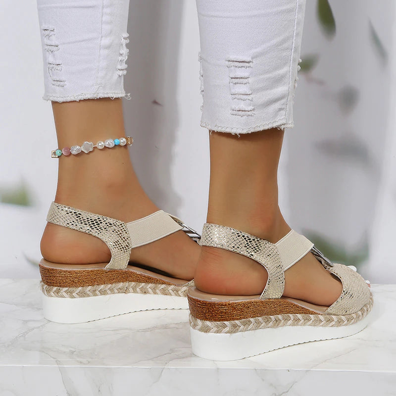 🔥Last Day Promotion 50% OFF✨Women's Comfortable Orthopedic Wedge Open Toe Sandals