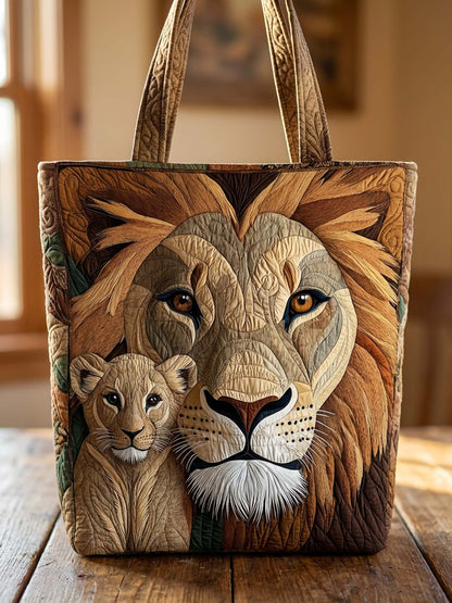 Lion Mother's Day Quilted Tote Bag