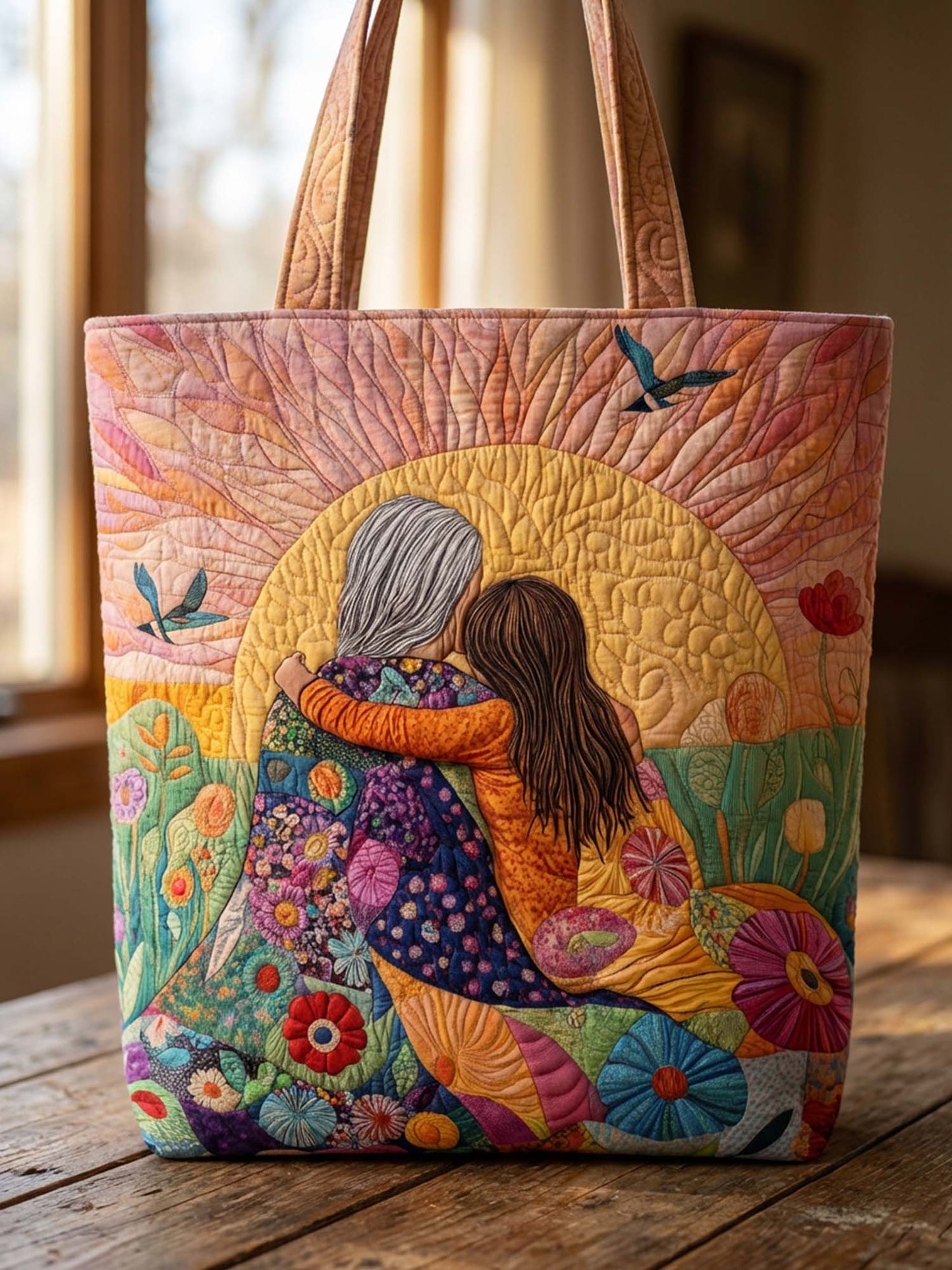 Happy Mother'S Day Quilted Tote Bag