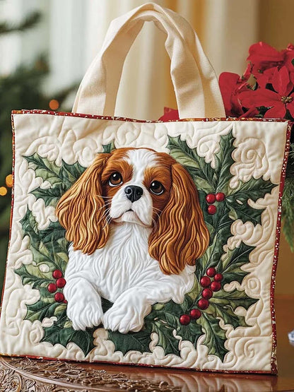Sac Cocker Dog Quilted Tote Bag