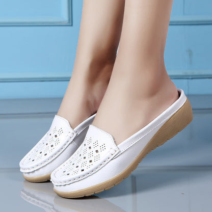 🔥Single Slope Heel Hollow Shoes