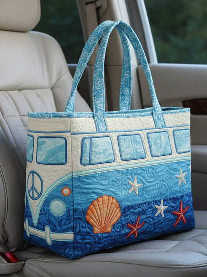 Ocean Van Quilted Tote Bag