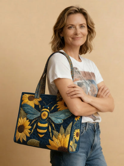 Bee Quilted Tote Bag