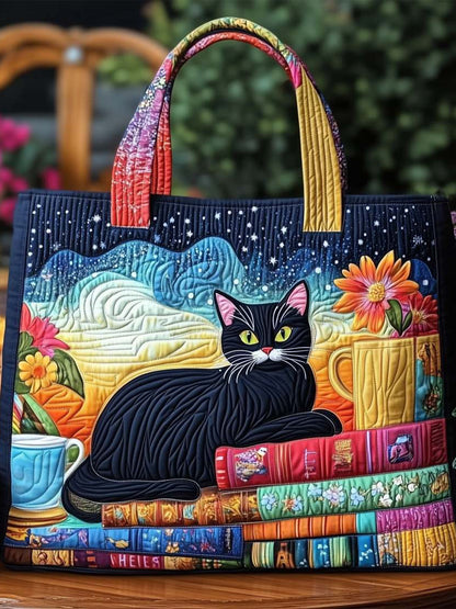 Cat  Quilted Tote Bag