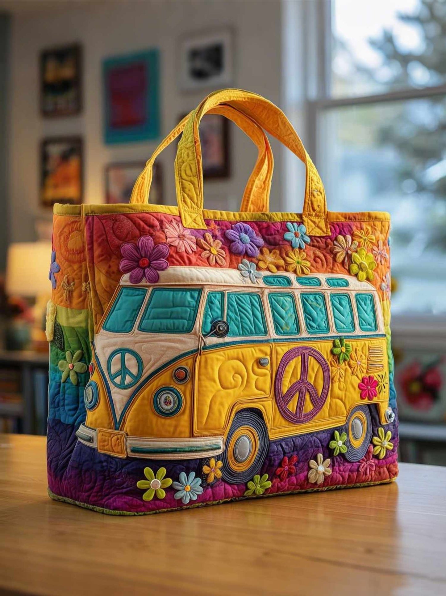 Adventure Awaits Quilted Tote Bag