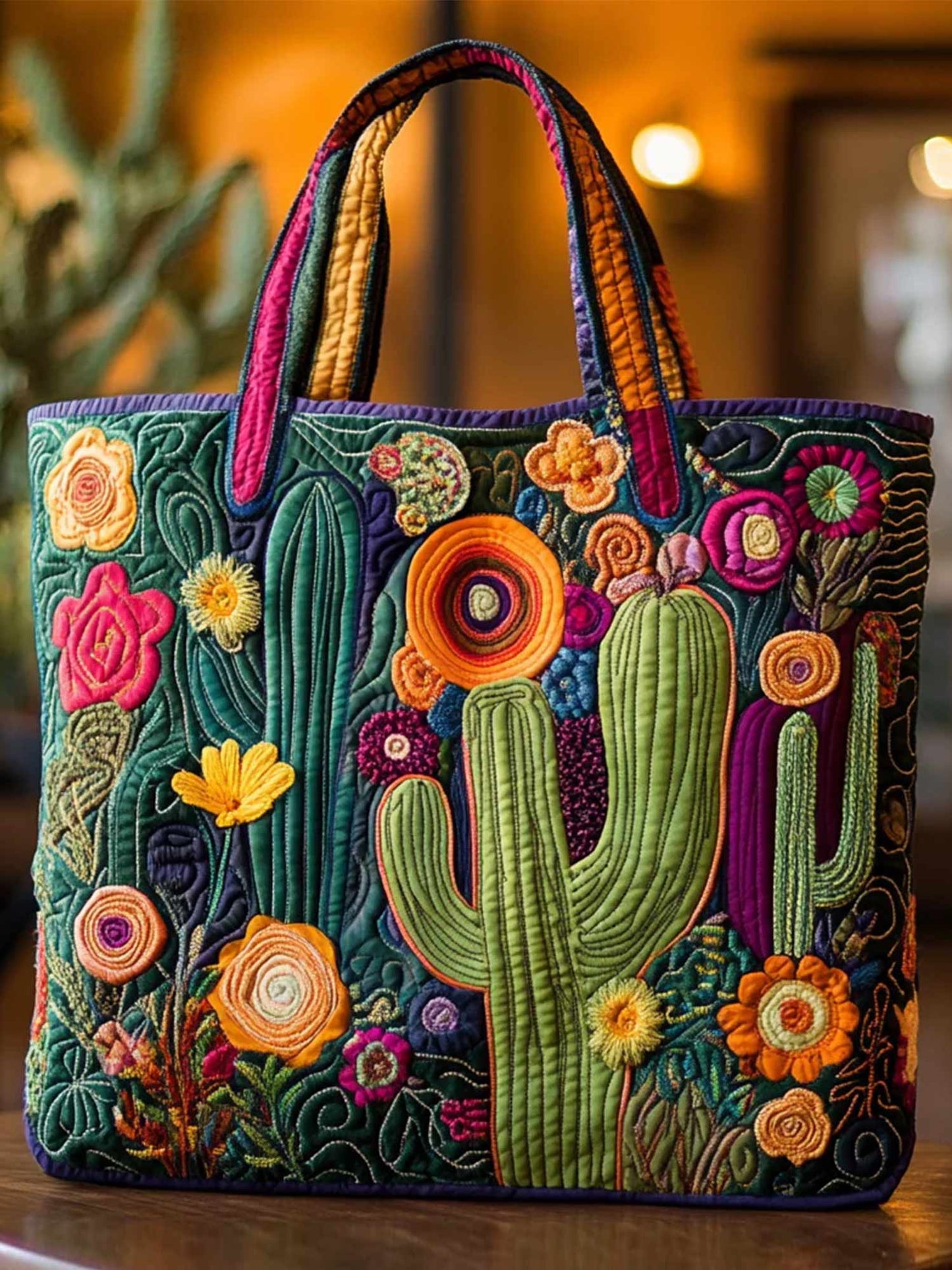 Desert Joy Quilted Tote Bag
