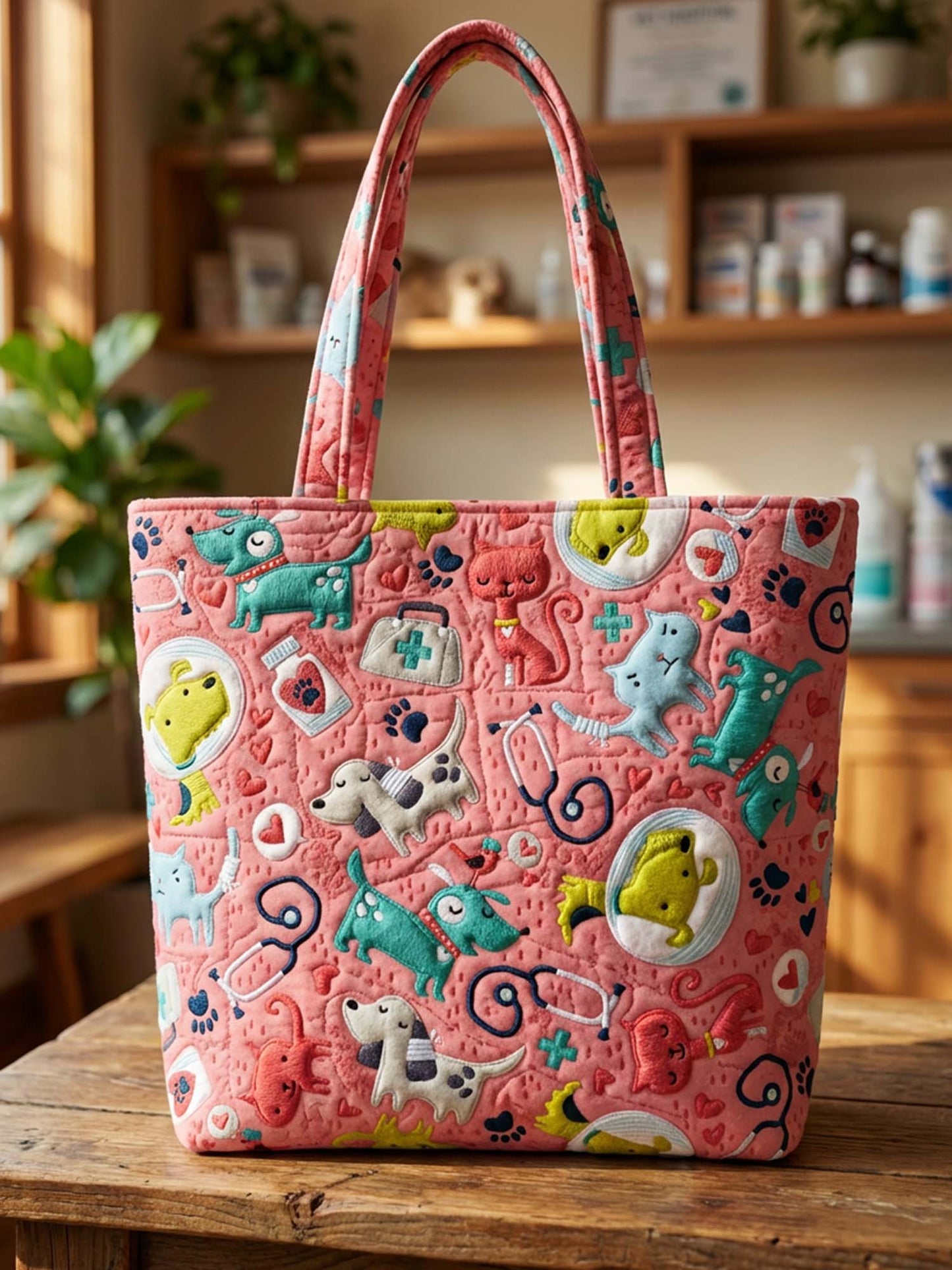 Veterinarian Quilted Tote Bag