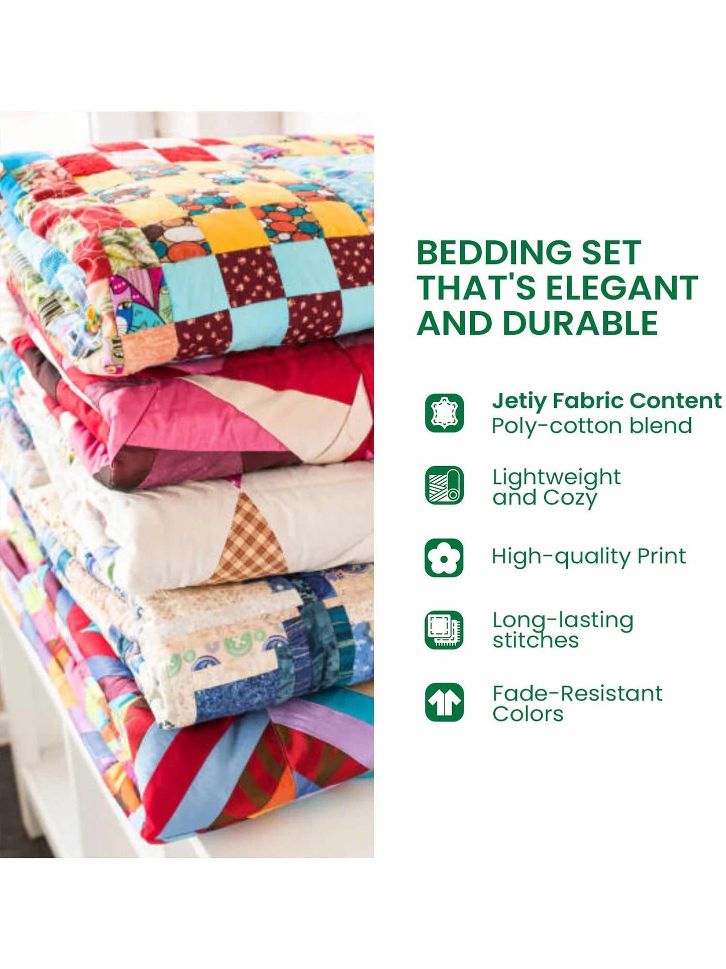 Mushroom carden 3-Piece   Quilted Bedding Set