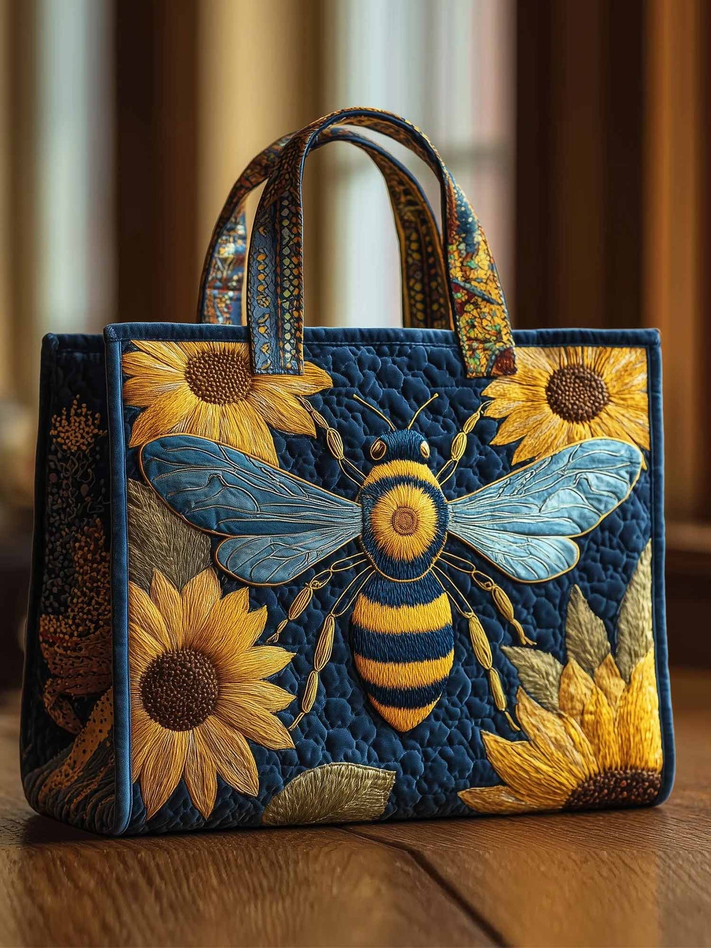 Bee Quilted Tote Bag