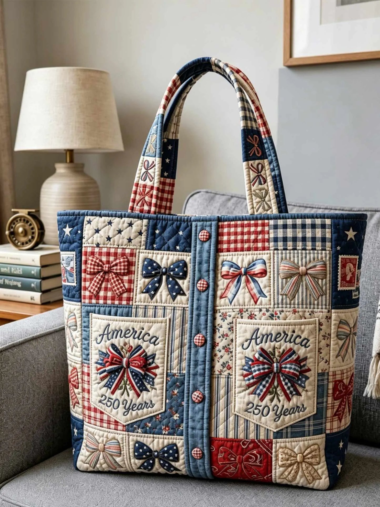 Heritage Patch Quilted Tote Bag
