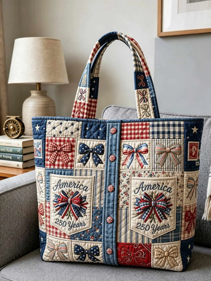 Heritage Patch Quilted Tote Bag