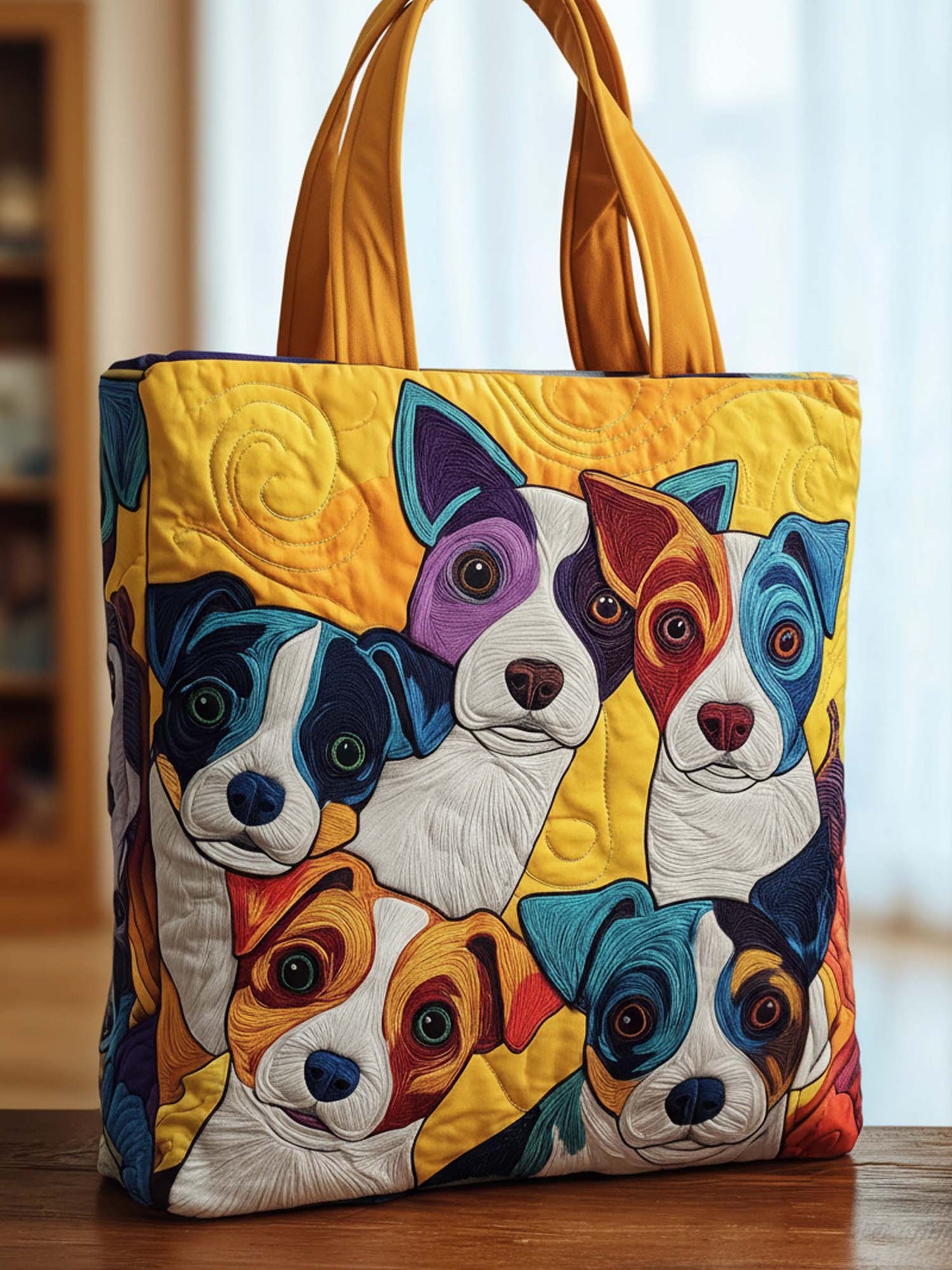 Jack Russell Dog Quilted Tote Bag