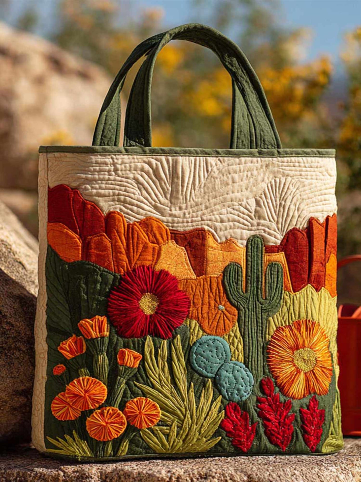 Sedona Rust Quilted Tote Bag