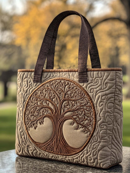 Tree Of Life Quilted Tote Bag