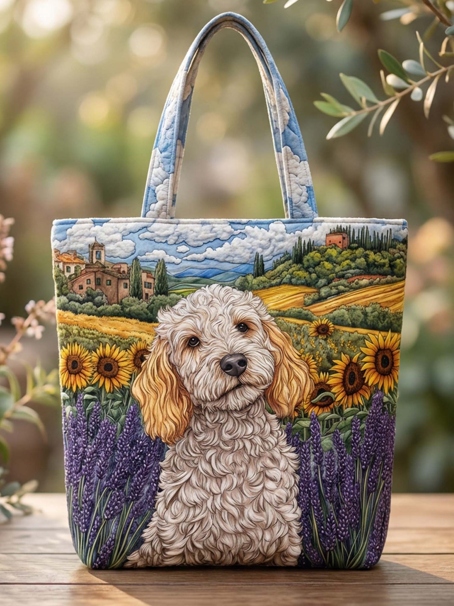 Sac Cocker Dog Quilted Tote Bag