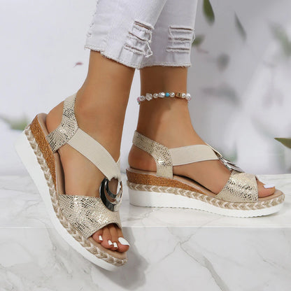 🔥Last Day Promotion 50% OFF✨Women's Comfortable Orthopedic Wedge Open Toe Sandals