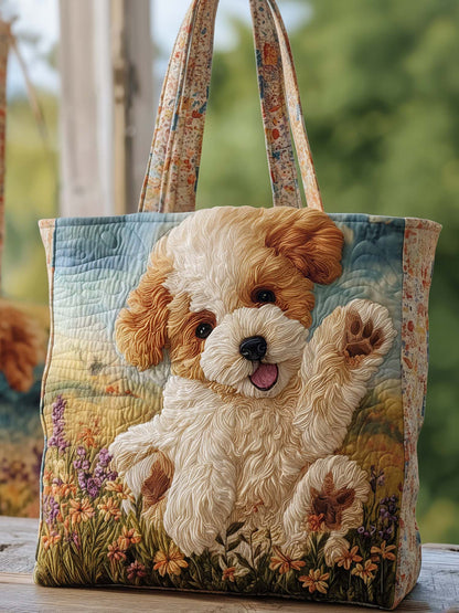 Tobey the Shihtzu Quilted Tote Bag