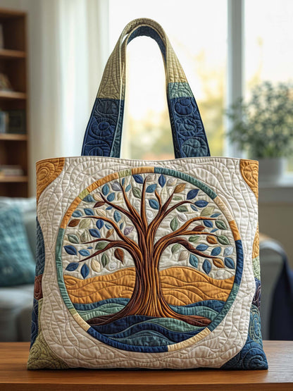 Tree Of Life Quilted Tote Bag
