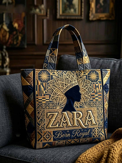 Melanin Queen Quilted Tote Bag