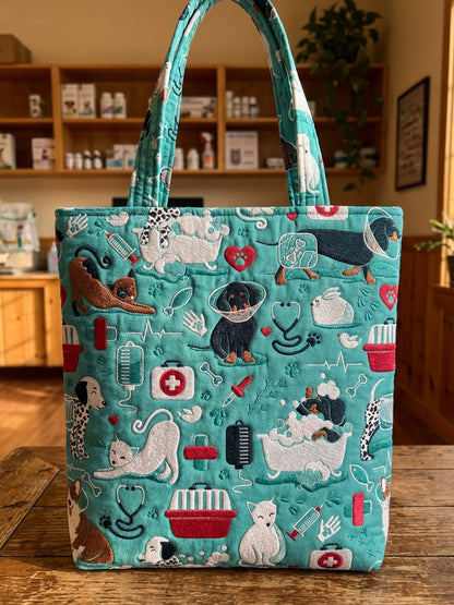 Veterinarian Quilted Tote Bag