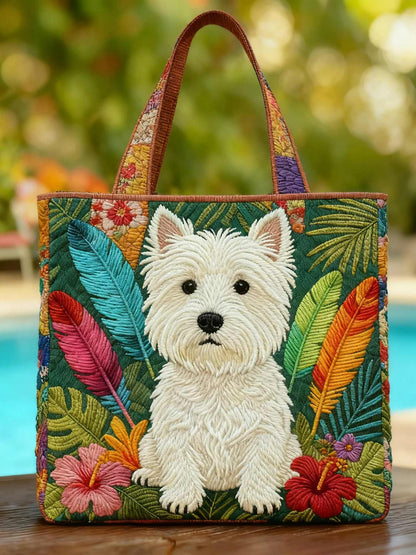 West Highland White Quilted Tote Bag