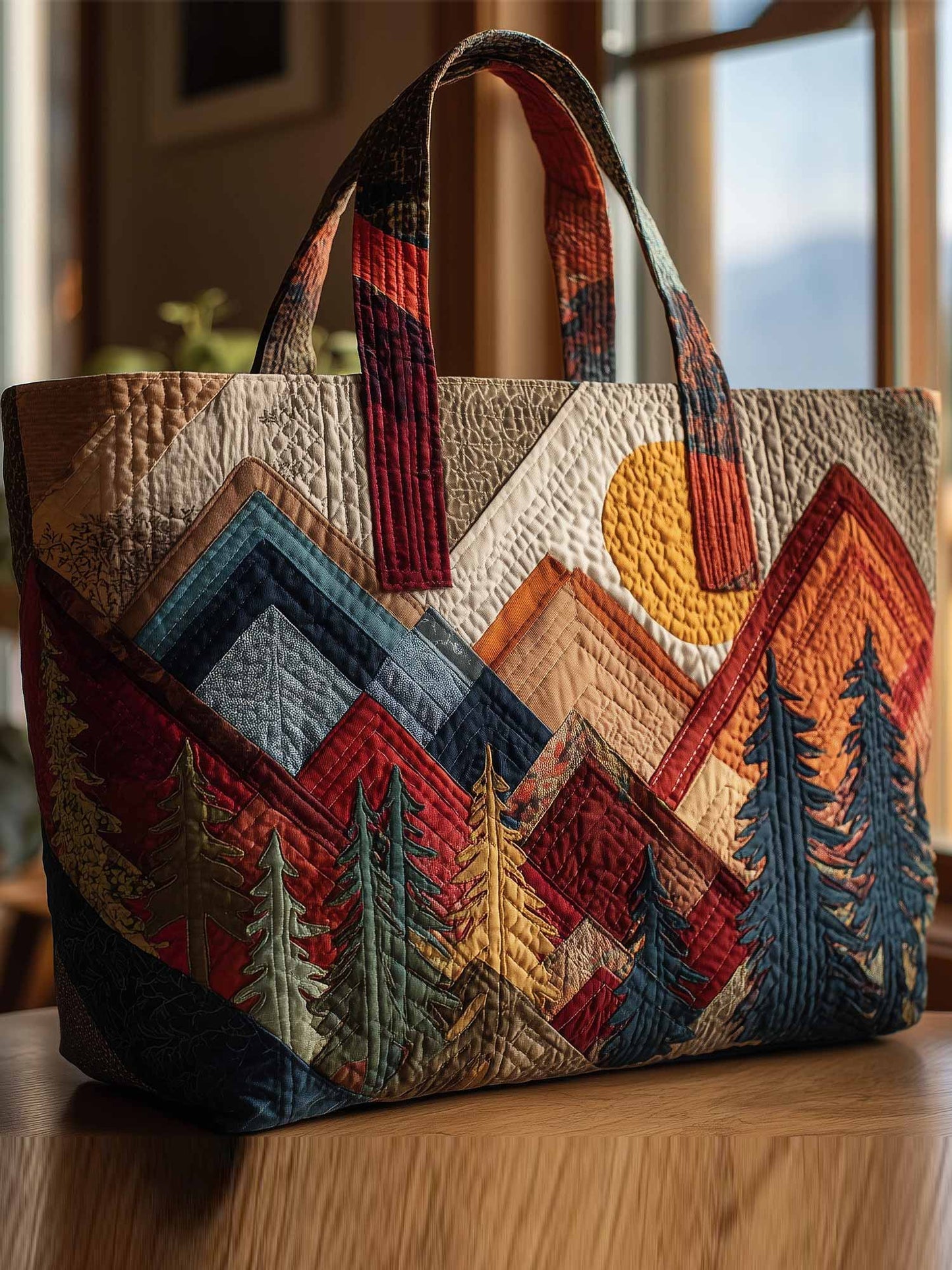 Forest Quilted Tote Bag