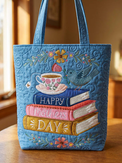 Happy Mother's Day Quilted Tote Bag