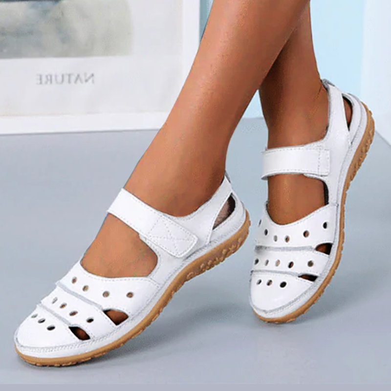 🔥- Women's Hollow Hook Flat Sandals 2