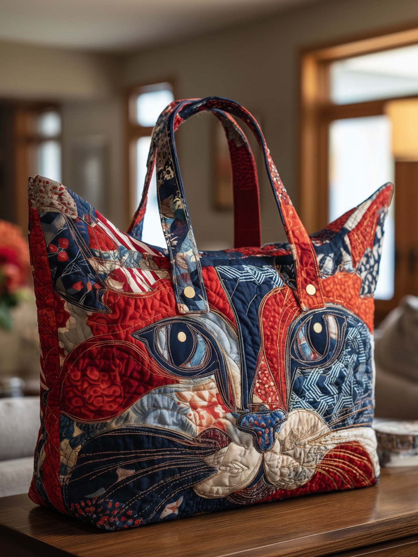 Patriot Book Quilted Tote Bag