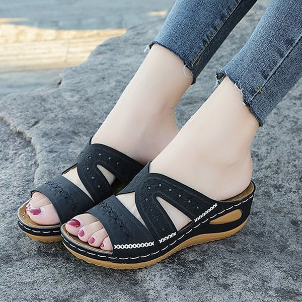🔥Summer Special Sale-Premium Orthopedic Thick Platform Slipper Sandals