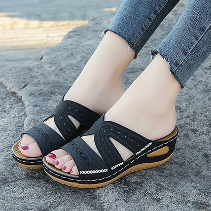 🔥Summer Special Sale-Premium Orthopedic Thick Platform Slipper Sandals