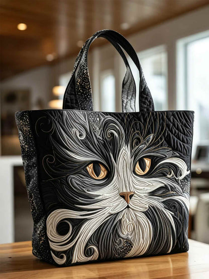 Catitude Quilted Tote Bag