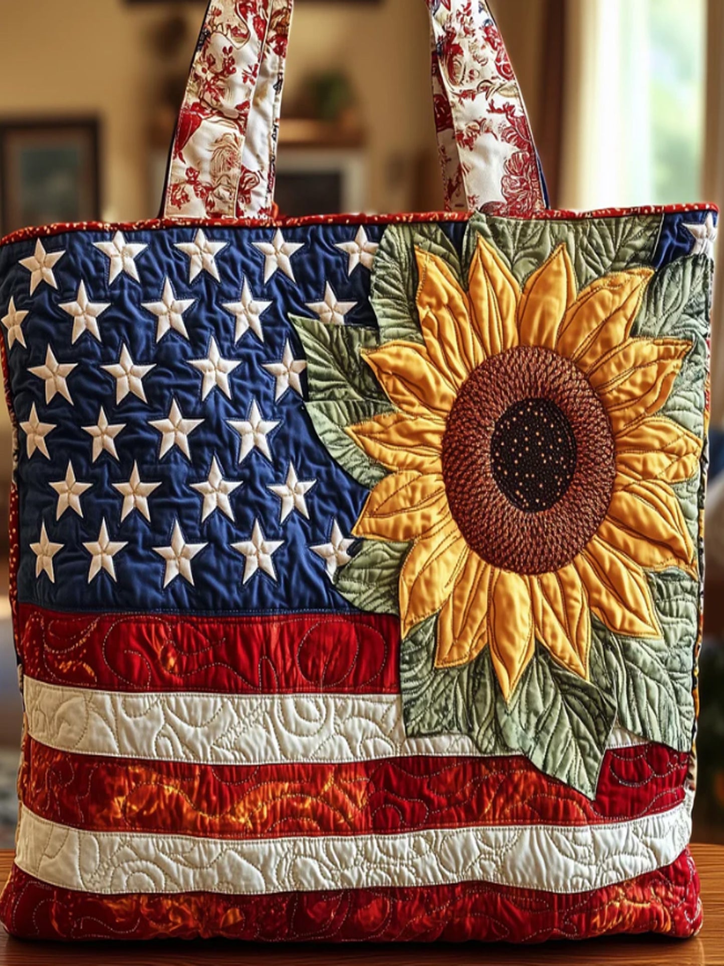 National Flag Xiang  Rigui    print  Quilted Tote Bag