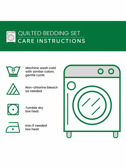 The Bookworms Retreat3-Piece Quilted Bedding Set