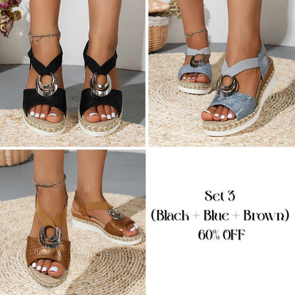 🔥Last Day Promotion 50% OFF✨Women's Comfortable Orthopedic Wedge Open Toe Sandals