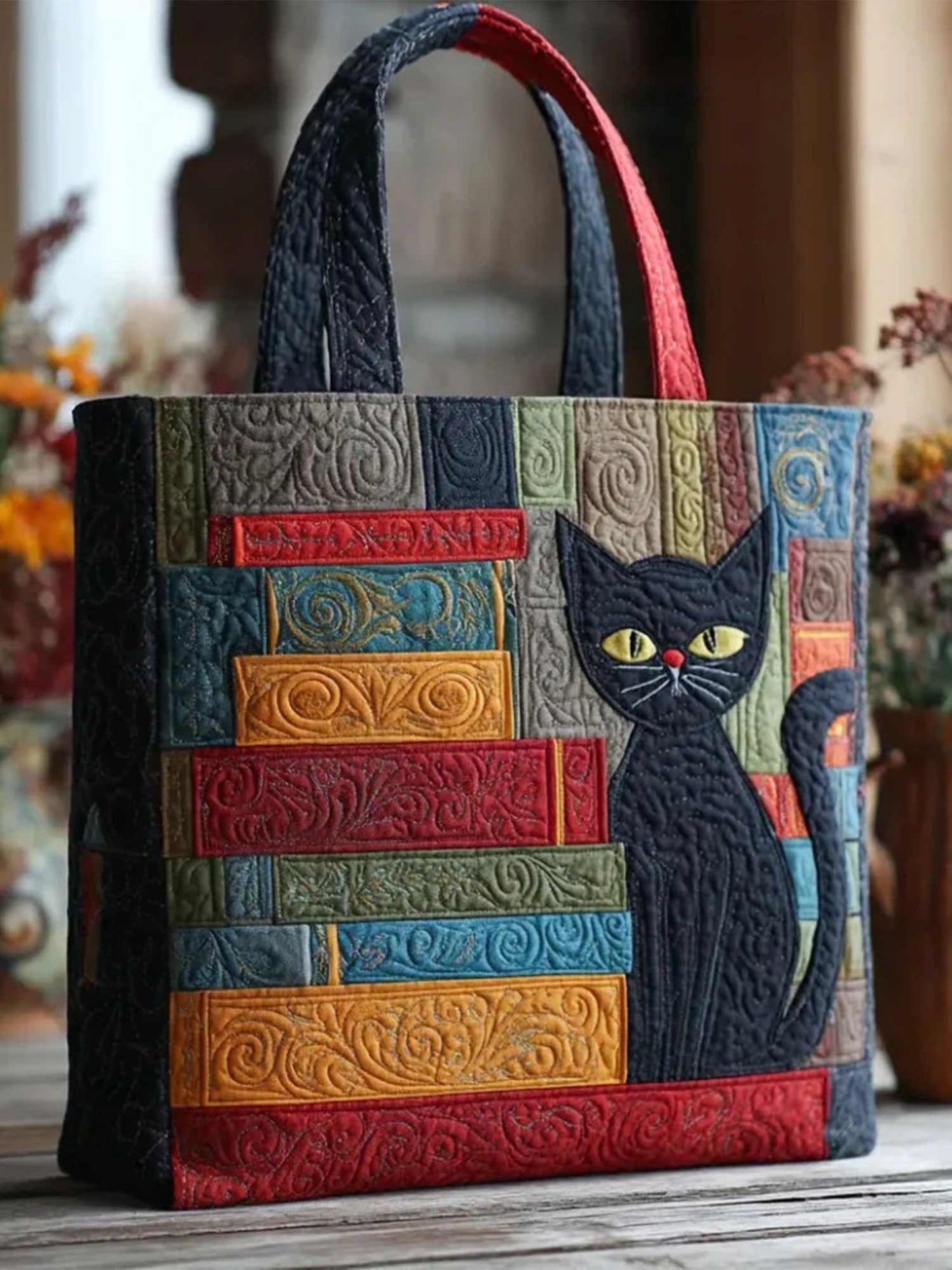 Mystic Meow  Quilted Tote Bag