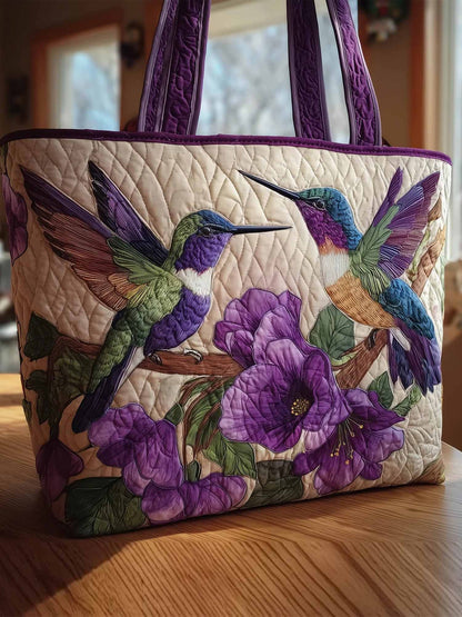 Amethyst Pair Quilted Tote Bag