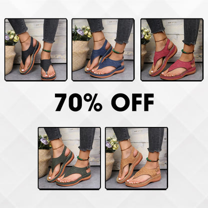 🔥Last Day Promotion 70% OFF🔥 Leather Orthopedic Arch Support Sandals Diabetic Walking Sandals