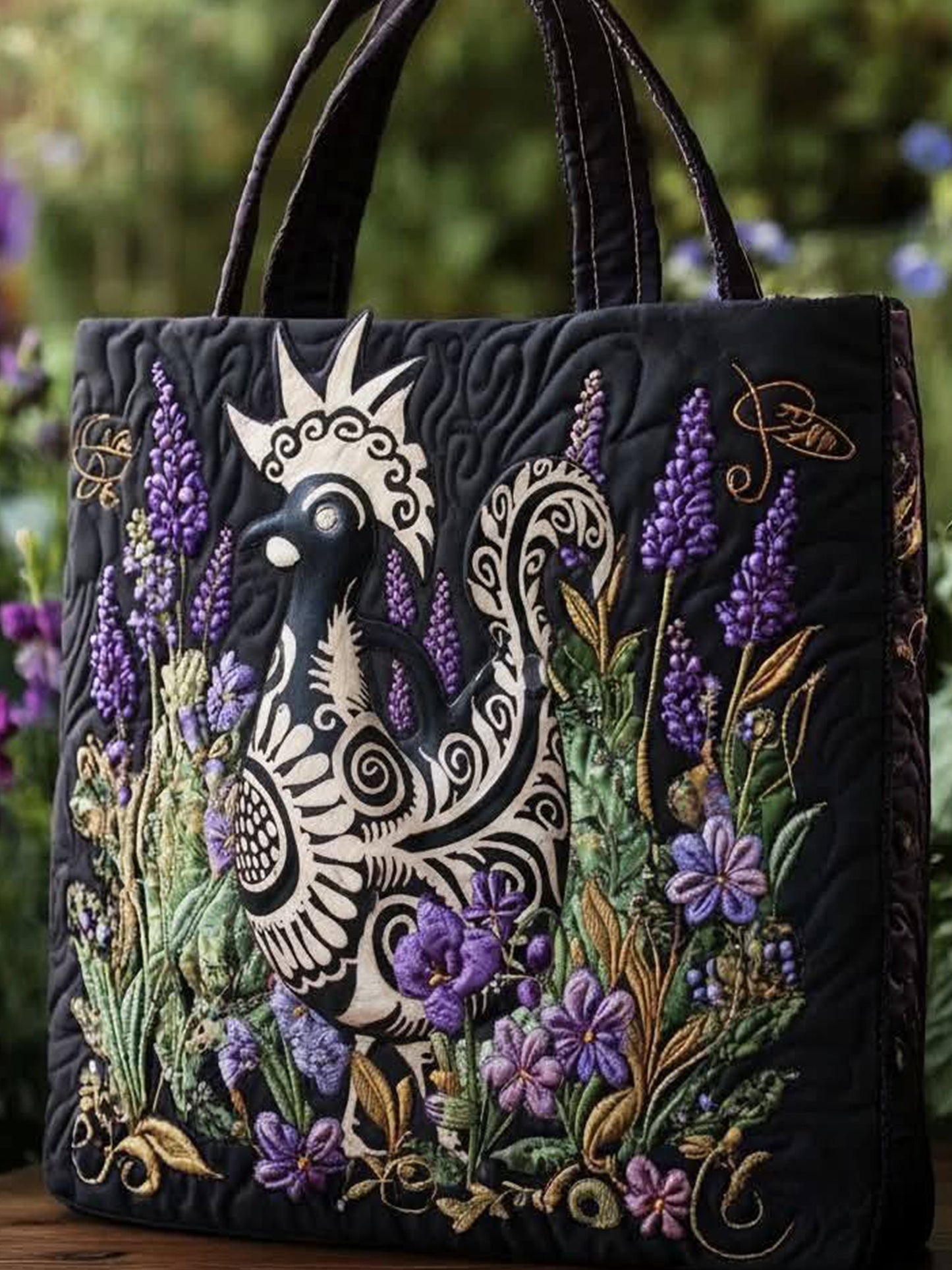 Animal  Plant  Quilted Tote Bag
