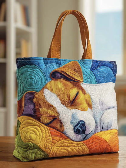 Jack Russell Dog Quilted Tote Bag