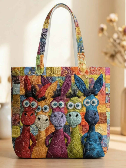 Funny Sheep Quilted Tote Bag