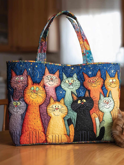 Cat Quilted Tote Bag