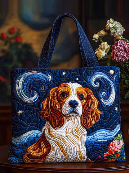 Starry Cavalier Quilted Tote Bag